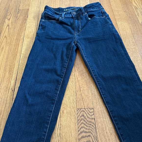 American Eagle Outfitters Women's Dark Blue Skinny Jeans Size 0 Short - Picture 2 of 5